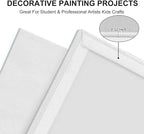 Canvas Panels 11x14 Inch 12-Pack, 10 oz Primed 100% Cotton Canvases for Painting, White Blank Flat Canvas Boards for Oil Acrylics Watercolor Tempera Paints
