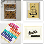 ORIGACH Elegant Everyday Sentiments Words Hot Foil Plate and Die Cuts Sets for DIY Scrapbooking Paper Cards Decor Embossing Foil Handmade Craft
