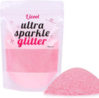 Holographic Fine Glitter, 100g/3.5oz Extra Fine Glitters Powder Packs for Resin, Craft Glitter for Tumblers Candle Slime Making, Festival Body Face Eyeshadow Nail Glitter (Light Pink)
