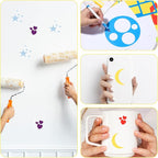 16 PCS Geometric Stencils Template for Kids Children Shapes Drawing Stencils Colorful Simple Drawing Art Painting Template for DIY Craft Toddlers Preschooler Learning Tool (Multicolor, 5.9x5.9 Inch)