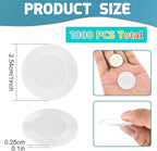 Coopay 1000 Pieces Plastic Poker Chips, Bingo Chips Bulk Learning Counters Disks Poker Card Game, Counting Markers for Math Practice, Game Tokens and Teaching Rewards, 25 mm/ 1 Inch (White)