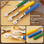 Nitlak 3 PCS Tracing Wheel,Tracing Wheel Sewing Tool, Plastic Handle Stainless Steel Pounce Wheel,Tracing Wheel for Sewing Patterns, Tracing Wheel Tool for Leathercraft, Professional Marking Spacer