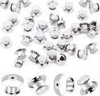 DECYOOL 100PCS Metal Locking Pin Backs, Pin Keepers Clasp Pin Backs Locking Buckles for Brooch DIY Crafts Badges Enamel Lapel Needles Pin Lock