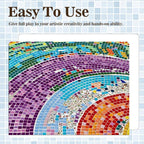 40" x 80" Mosaic Mesh for for Back Mounted Tile with Gloves, Fiberglass Mosaic Mesh Backing Boast for Tile Installation Supplies Tools, Non Sticky (40" x 80")