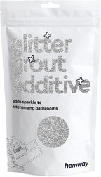 Hemway Glitter Grout Additive add Sparkle to Mosaic Tiles, Bathrooms, Wet Rooms, Kitchens, Tiled Based Rooms and Cement Based Grouts 100g / 3.5oz - Silver