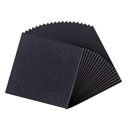 MAGZO 20Pcs Adhesive Foam Padding 1/16 in Thick X 4 in X 4 in,Closed Cell Foam Sheets Neoprene Rubber Self Stick Pads Anti Vibration Pads,Black (4in x 4in x 1/16in, 20Pcs)
