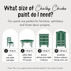 Chalky Chicks All-in-One Chalk Paint for Furniture or Cabinet - 8 Fl Oz - Matte Finish Shamrock (Dark Green) for Metal, Wood Furniture Paint - No Sanding All-in-One for Home Decor & Crafts, USA Made