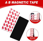 Thaibear Magnetic Strip, Flexible Magnetic Tape with Adhesive Backing (16 Pack, 3" x 1") Strong Adhesive Magnetic Strips for DIY, Crafts, Fridge - Sticky Magnet Tape Strip for Wall