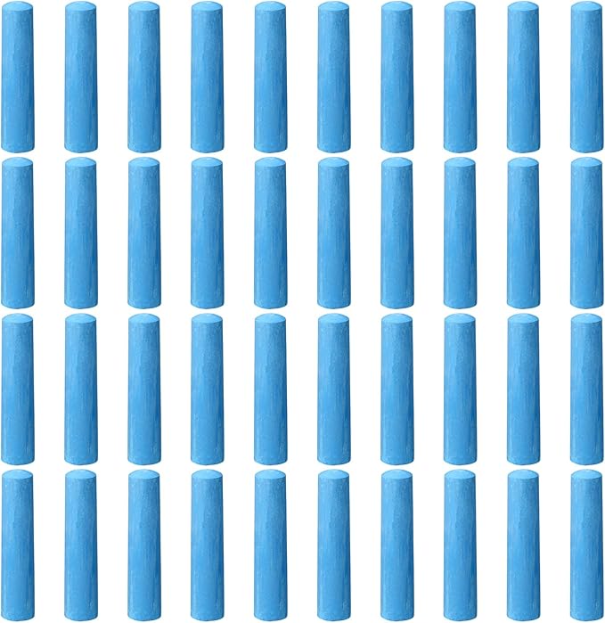 40 Pcs Sidewalk Chalks for Kids Non Toxic Jumbo Chalk for Party Gift Outdoor Art Classroom Play Painting (Blue)