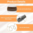 HARFINGTON 5ft Jewelry Wire, 18 Gauge (1mm) Brass Craft Soft Metal Tarnish Resistant Copper Beading Wire for Jewelry Making Supplies Crafting, Ancient Blue