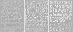 Aleks Melnyk No.44 Pyrography Stencils, Wood Burning 3 PCS Templates, Metal Letters Stencil for Engraving Wood and Patterns, Alphabet and Number, Lettering, Letting, Stainless Steel