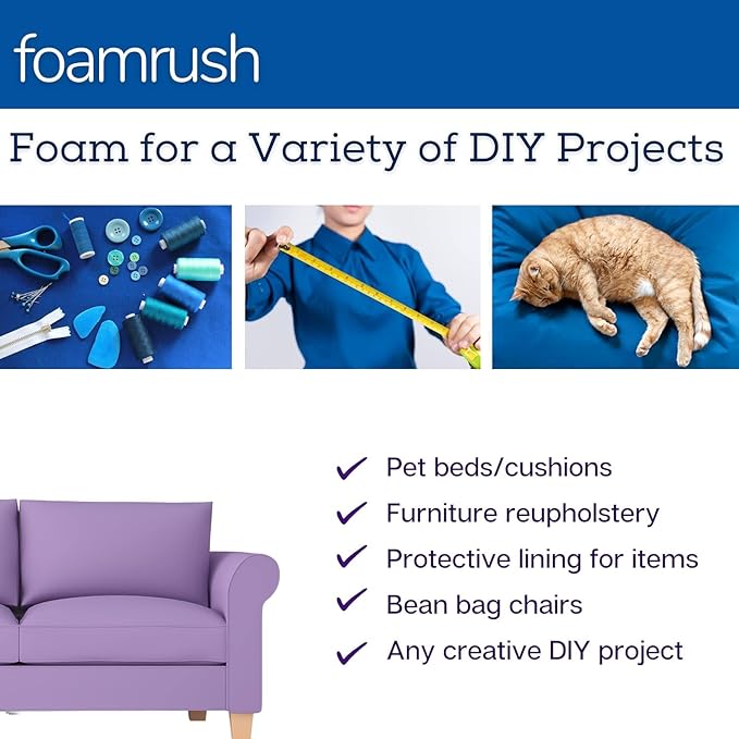 FoamRush 11" x 24" x 24" Charcoal High Density Upholstery Foam Cushion (Upholstery Sheet, Foam Padding, Seat Replacement, Chair Cushion Replacement, Square Foam, Wheelchair Seat Cushion) Made in USA
