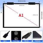 Luxjoyful A1 Extra Large Light Board for Diamond Painting,LED Rechargeable Light Pad with Built-in 6000mAh Battery,3 Color Stepless Dimming,Light Box for Tracing,Diamond Painting,Drawing,Vinyl Weeding