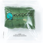 Colored Natural Wool roving, 8 OZ. Best Wool for Needle Felting, Wet Felting, handcrafts and Spinning. (Grass Green)