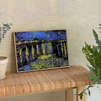 Scratch Art Painting 4 Pcs Vincent Van Gogh Scratch Rainbow Paper Set for Adults and Kids, DIY Sketch Card Engraving Craft Night View Scratchboard with 4 Tools - Cafe Terrace, Sunflowers, Starry Night
