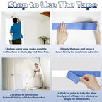 10 Rolls Blue Painters Tape 2 Inch, Bulk Masking Master Tape 60 Yards, Wall Masking Tape No Residue, Multi-Surface Painter's Tape for Wall Painting Edge Treatment DIY Crafts,600 Yards Totally