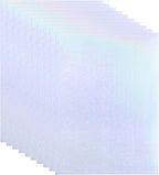 PATIKIL 11.7x8.3" Holographic Sticker Paper, 10Sheets A4 Polypropylene Self-Adhesive Transparent Waterproof Laminate Overlay Film for Photo Cards Scrapbook Decorations, Star