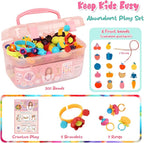 BEMITON Ideal Birthday Gift for Girls Aged 3 4 5 6 7 - Pop Beads Jewelry Making Kit, Arts and Crafts Toys for 3-7 Year Old Kids, DIY Set for Creative Play