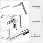 Business Card Holder for Desk, Acrylic Business Card Organizer , Multiple 6 Slots 3 Tier Business Cards Stand for Women& Men,Office Desk Accessories,Organize 300 Cards-1 Pack(Horizontal,Clear)