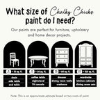 Chalky Chicks All-in-One Chalk Paint for Furniture or Cabinet - 4 Fl Oz - Matte Finish Buttermilk (White) for Metal, Wood Furniture Paint - No Sanding All-in-One for Home Decor & Crafts, USA Made