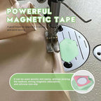 Pcmursal 4 Pieces Magnetic Seam Guide for Sewing Machine, Upgraded Multi-Purpose Tool Polygonal Magnetic Seam Guide with Scale, Sewing Supplies and Accessories (Green)