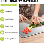 Titanium Cutting Board with Juice Groove-Pure Titanium Cutting Boards For Kitchen，Double-Sided Metal Chopping Board Titanware Cutting Mat for Cutting Meats, Fruits & Vegetables (11.4"L x 7.9"W)