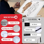A3 Rechargeable LED Light Pad,Light Box for Tracing with Integrated Stand,3 Light Colors 6 Levels of Brightness and stepless dimming,Light Board for Diamond Painting,Drawing,Artists