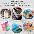 TRANSON 8 Pack Black Brush and Bold Dual-tip Acrylic Paint Marker for DIY Glass Canvas Wood Leather Ceramic Rock Painting
