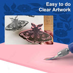 Falling in Art 4 x 6" Pink Rubber Carving Blocks, 6 Pack Soft Linoleum Blocks for Printmaking, Stamp Making, and DIY Crafting, 4/17" Thick