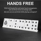 Playing Card Holders 13.4 Inches White Acrylic Solid Card Holder for Playing Card Games (4 pcs., White)