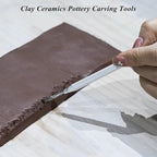 3 PCS Clay Needle Tools Sculpting Ceramics Pottery Carving Tools for Model Clay Supplies, Ceramic & Pottery Tools Sculpture Feather Pin 5.5 Long Feather Wire Texture Tool, LXLVOUEG