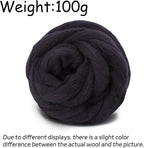 3.53oz Wool Roving Yarn, Wool Felting Supplies, Pure Wools, Chunky Yarn, Spinning Wool Roving for Needle Felting Wet Felting DIY Hand Spinning (Dark Brown)