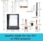 BLACK+DECKER 10-Piece Paint Tray Set, Complete Kit with Rollers, Brushes, Drop Cloth and More, Professional-Quality Tools for Effortless Painting, Ideal for Home, Office or Art Projects, 32363