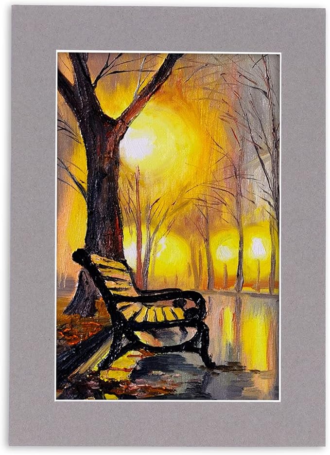 5x7 Mat for 8.5x11 Frame - Precut Mat Board Acid-Free Charcoal 5x7 Photo Matte Made to Fit a 8.5x11 Picture Frame, Premium Matboard for Family Photos, Show Kits, Art, Picture Framing, Pack of 25 Mats