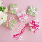 HUIHUANG Pink Satin Ribbon 1/2 inch X 50 Yards Continuous, Baby Pink Double-Faced Satin Ribbon for Gift Wrapping, Bows, DIY Crafts, Flower Bouquet, Bridal Shower Wedding Decor
