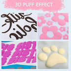HTVRONT Puff Vinyl Heat Transfer -10" x 6ft Light Pink 3D Puff Heat Transfer Vinyl Foaming Colorful Puffy Iron on Vinyl for T-Shirt- Pink Puff Htv Vinyl for Compatible with Cricut Cutting Machine