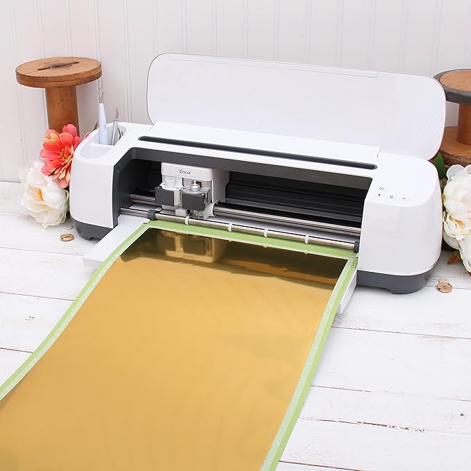Threadart Metallic Foil Silver Pattern Heat Transfer Vinyl Film | Custom Cut Roll 20" Wide by The Yard | Compatible with Venture Explore and Maker, Silhouette Cameo, & Large Format Cutters