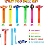 Race Car Party Favors,24Pcs Race Car Bubble Wands for Kids,Cool Bubble Wand for Birthday Party Supplies,Classroom Prizes Pinata Goodie Bag Stuffers Gifts