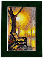 Poster Palooza 11x14 Mat Bevel Cut for 8.5x11 Photos - Acid Free Green Suede Precut Matboard - For Pictures, Photos, Framing - 4-ply Thickness