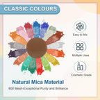 uxcell 10g/0.35oz Cosmetic Grade Mica Powder, 600 Mesh Mica Powder Natural Resin Epoxy Pigment Powders for Casting Resin, Candle Dye, DIY Nail Polish and Lip Gloss, Coffee