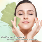 EKIND Oil Blotting Papers Replacement Packs Make Up Pads for Face Shine Control Men Women,Portable Oil Absorbing Tissues for Oily Skin(160 Sheets,Green)
