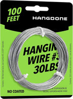 Picture Hanging Wire #3 30lbs 100-Feet, Flexible Steel Wire 18 Gauge for Hang Up Frame/Painting and Mirror