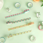12 Rolls Fruits Washi Tapes, Hawaiian Leaves Cactus Masking Tapes, Colorful Fruits Decorative Adhesive for Scrapbook Journals DIY Craft Gift Wrapping Birthday Thanksgiving Christmas Party Decor 16.4Ft