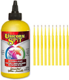 Unicorn SPiT Gel Stain and Glaze in One - Lemon Kiss 8 oz. Bottle Detail Sticks