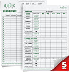 SWOOC Games® - 5 Big Premium Laminated Yardzee & Farkle Score Cards (11.5in x 8in) with Rules - Large Reusable Dry Erase Pads for Giant Outdoor Dice