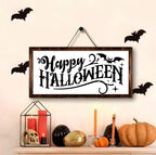 Halloween Stencils for Painting Large Skeleton Welcome Stencil for Porch Sign Reusable Ghost Boo Trick or Treat Templates for Wood Walls Windows Door Mat Fabric Door Hanger