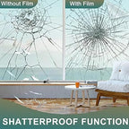UV 99% VLT 20% Security and Safety 4 Mil Color Window Film Shatterproof Anti Shatter Tempered Glass Film for Home and Office Windows (VLT 20%, 60 in x 100 FT)