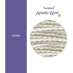 Artistic Wire, 22 Gauge / .64 mm Silver Plated Tarnish Resistant Colored Copper Craft Wire, Round Twist, Tarnish Resistant Silver, 5 yd / 4.57 m