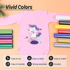 HTVRONT HTV Vinyl Rolls Heat Transfer Vinyl - 12" x 5ft Coral HTV Vinyl for Shirts, Iron on Vinyl for All Cutter Machine - Easy to Cut & Weed for Heat Vinyl Design (Coral)