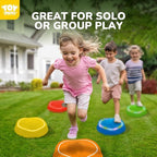 TOY Life 5 Pcs Light Up Musical Balance Stepping Stone for Kids, Indoor Outside Toys for Kids Ages 4-8, Toddler Outdoor Toys, Stepping Stones Game Sensory Balance Toy
